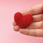 3D crochet heart pattern