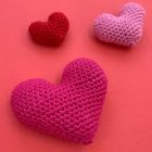 Three little hearts crochet pattern
