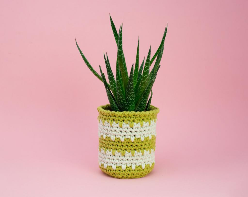 crochet plant pot