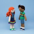 Chad and Chrystal amigurumi crochet dolls