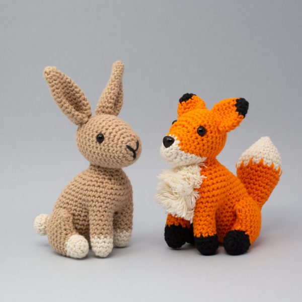 Bunny and fox crochet amigurumi