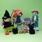 Halloween amigurumi pattern bundle with zombies, and witch