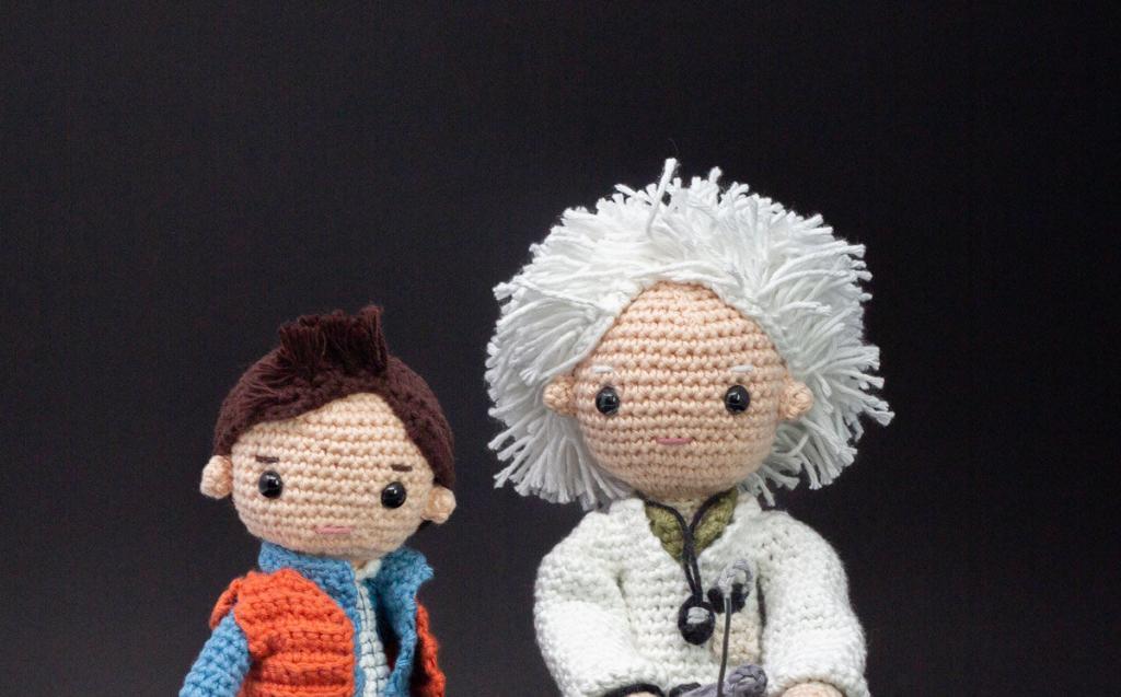 Doc and Marty crochet amigurumi