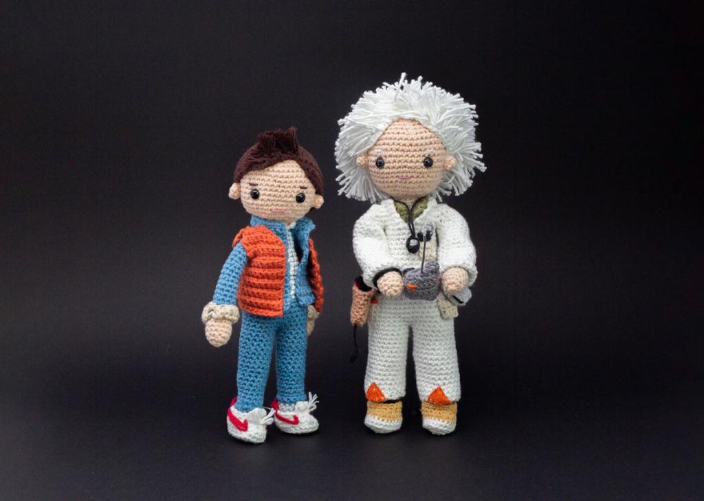 Crocheted doc & Marty