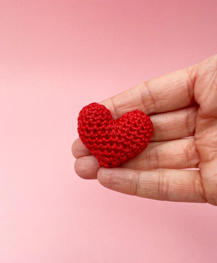 Tiny crochet heart