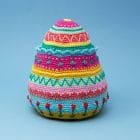 Crocheted egg basket