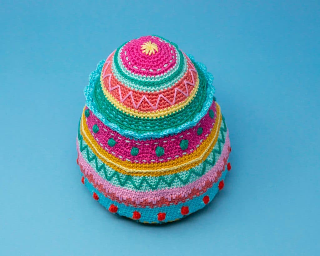 Crochet egg basket