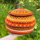 Crocheted pumkin pattern