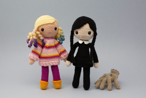 Wednesday, End and Thing amigurumi crochet pattern.