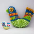 Bird amigurumi crochet decoration