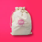 Make Me Roar cotton drawstring project bag