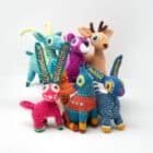 Alebrije crochet sculptures