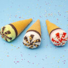 Trio of ice creams crochet pattern
