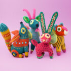 Crocheted colourful Alebrije